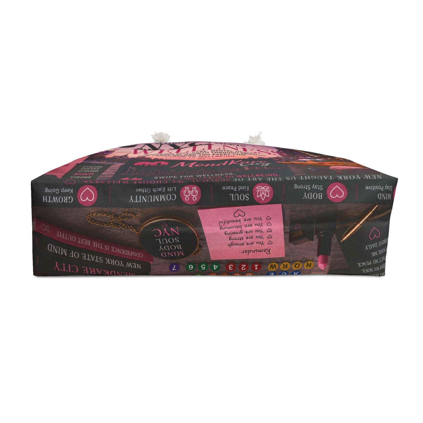 NYC Wellness Collage Weekender Bag | MendKare City Self-Care Travel Tote