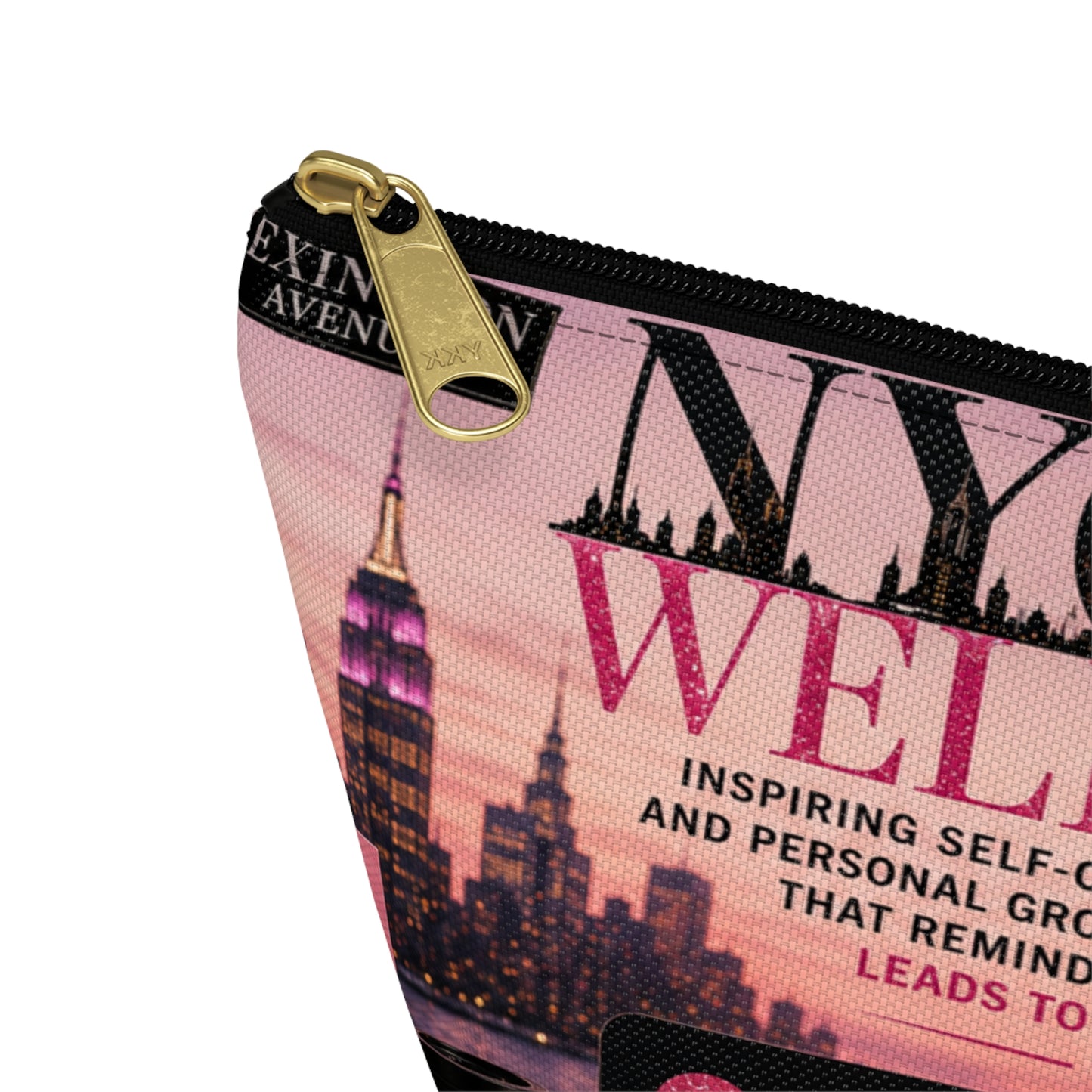 Wellness NYC Accessory Pouch — 'MendKare City' Mental Health Self-Care Zip Pouch