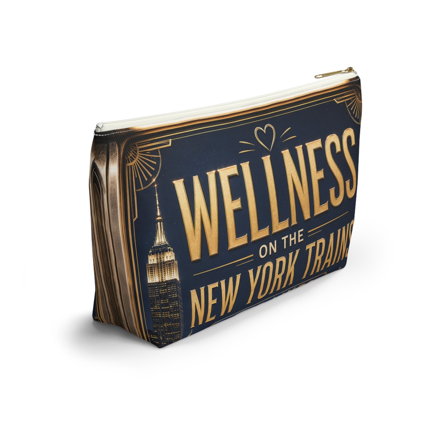 Wellness on the New York Trains Accessory Pouch Blue