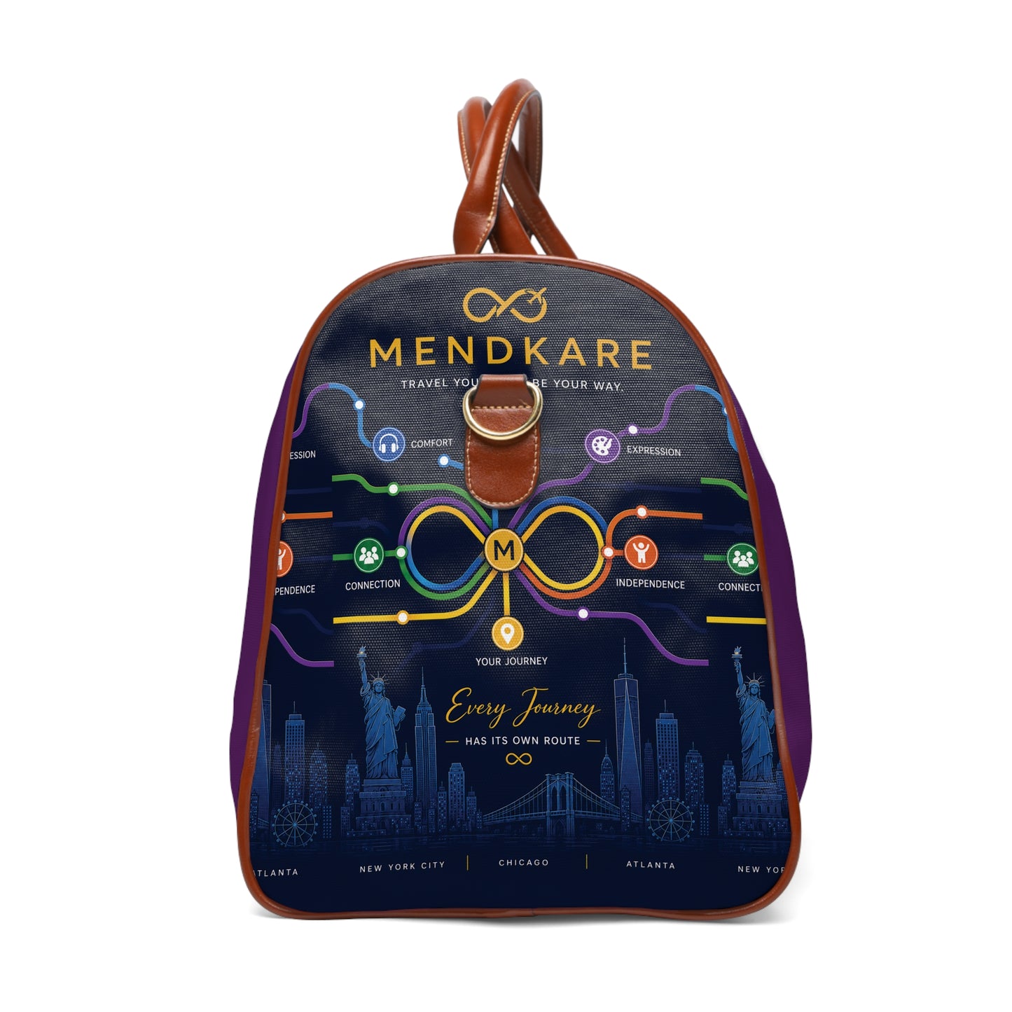 MendKare Collection Waterproof Travel Duffel Bag — Purple