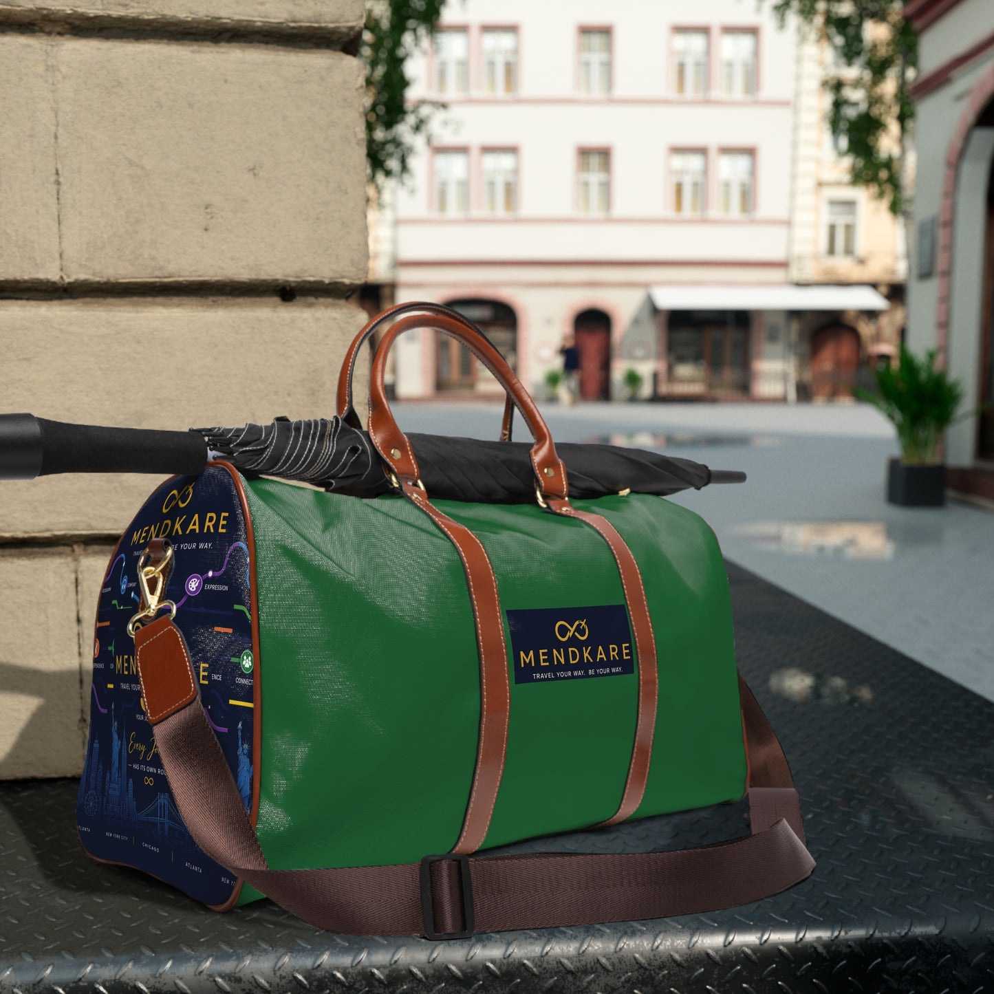 MendKare Collection Waterproof Travel Duffel Bag — Green