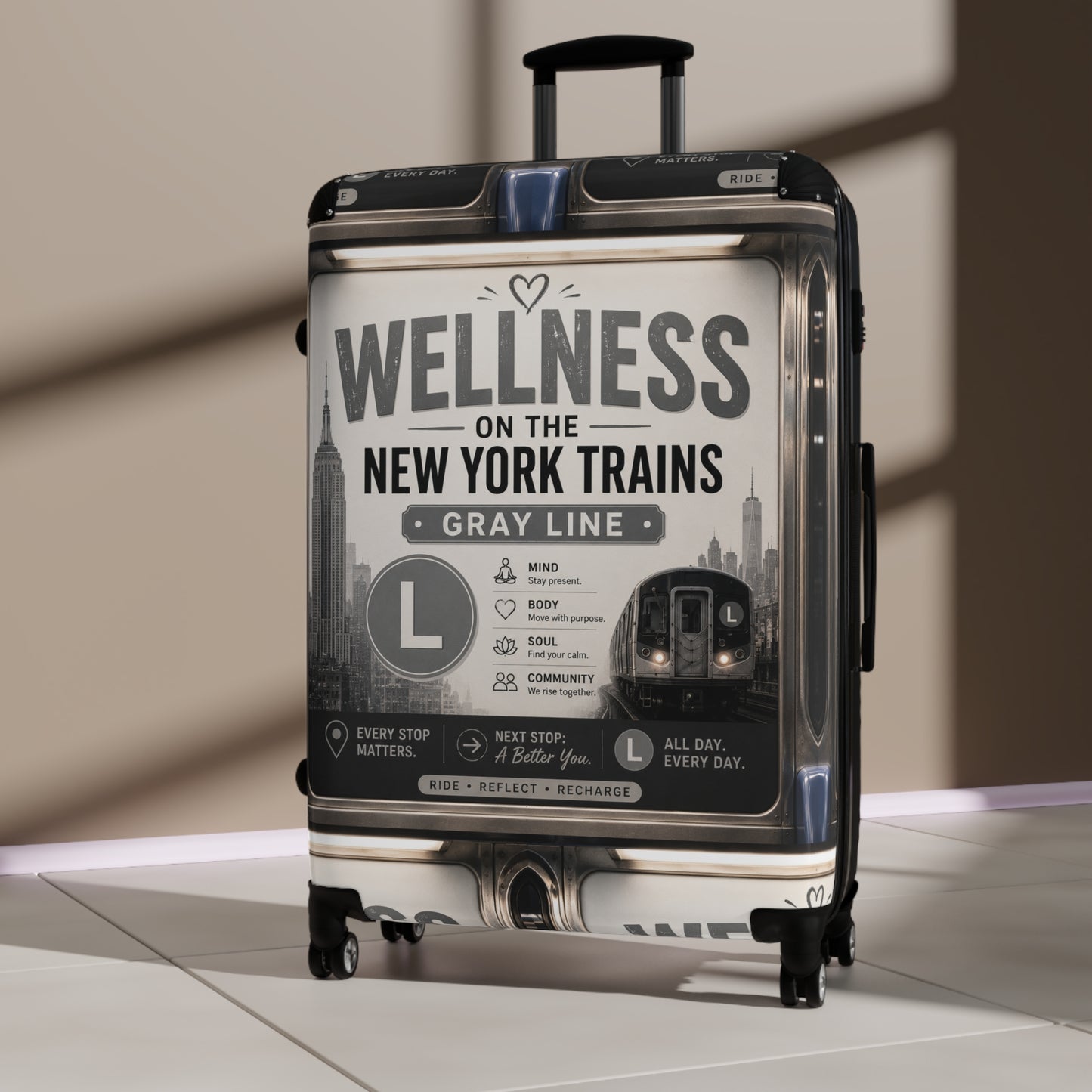 Wellness on the New York Trains Carry-On Suitcase