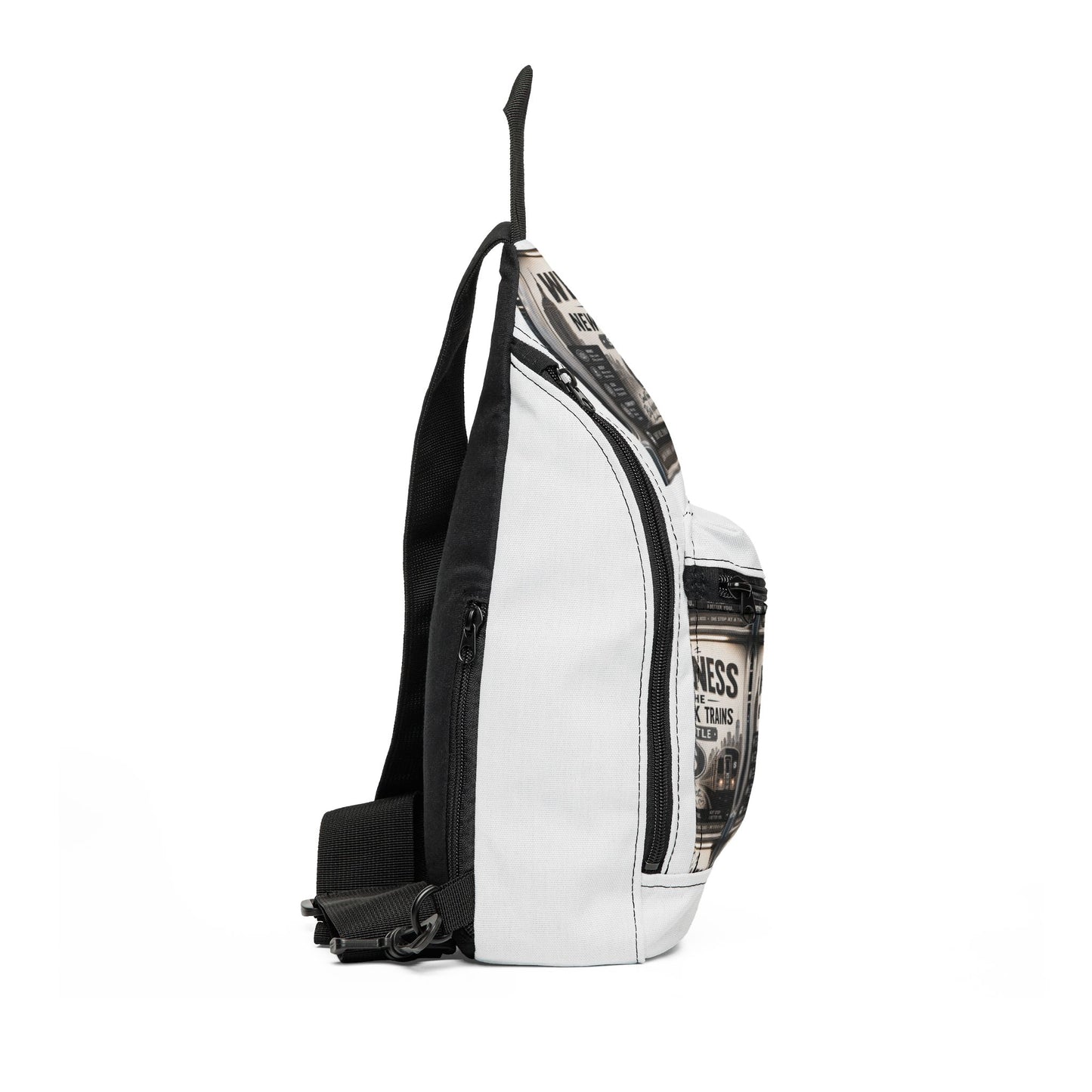 Wellness New York Train Vintage Poster Sling Bag — Urban Retro Crossbody Bag