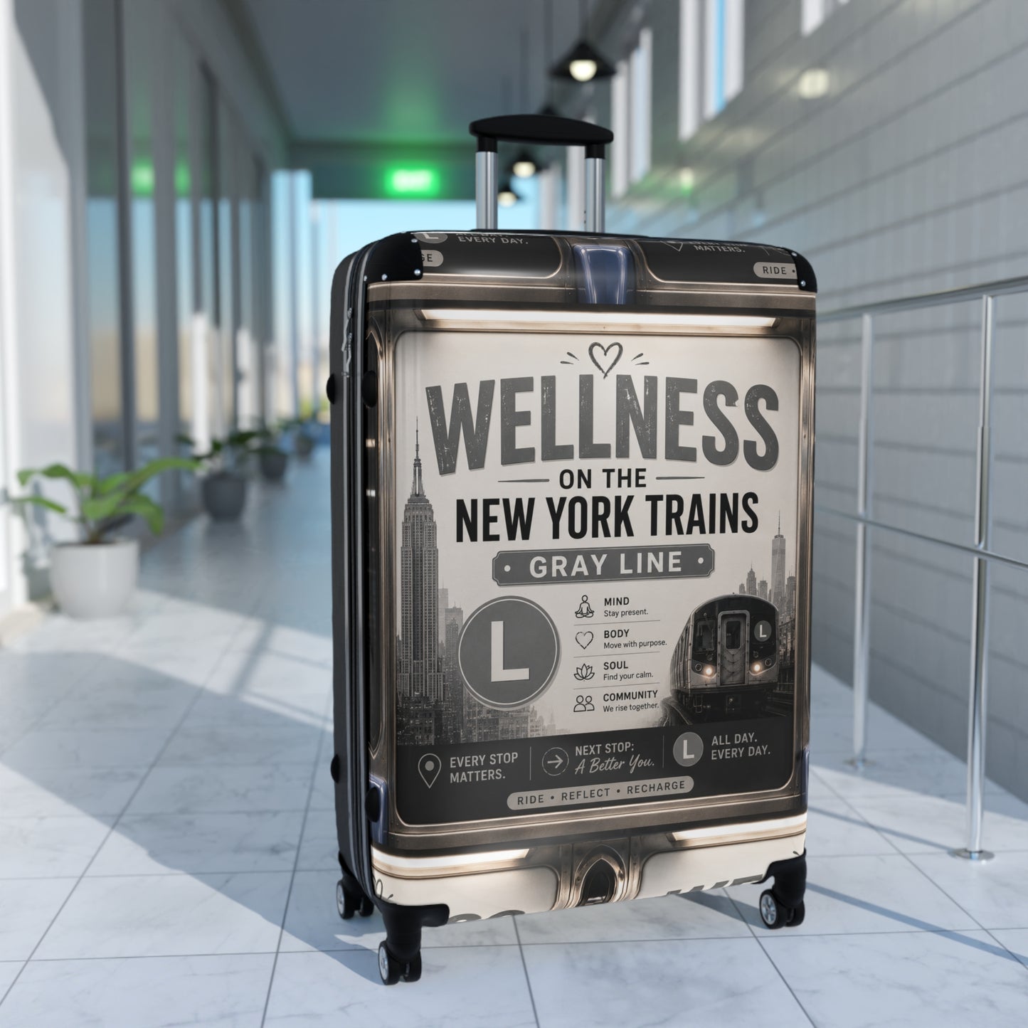 Wellness on the New York Trains Carry-On Suitcase