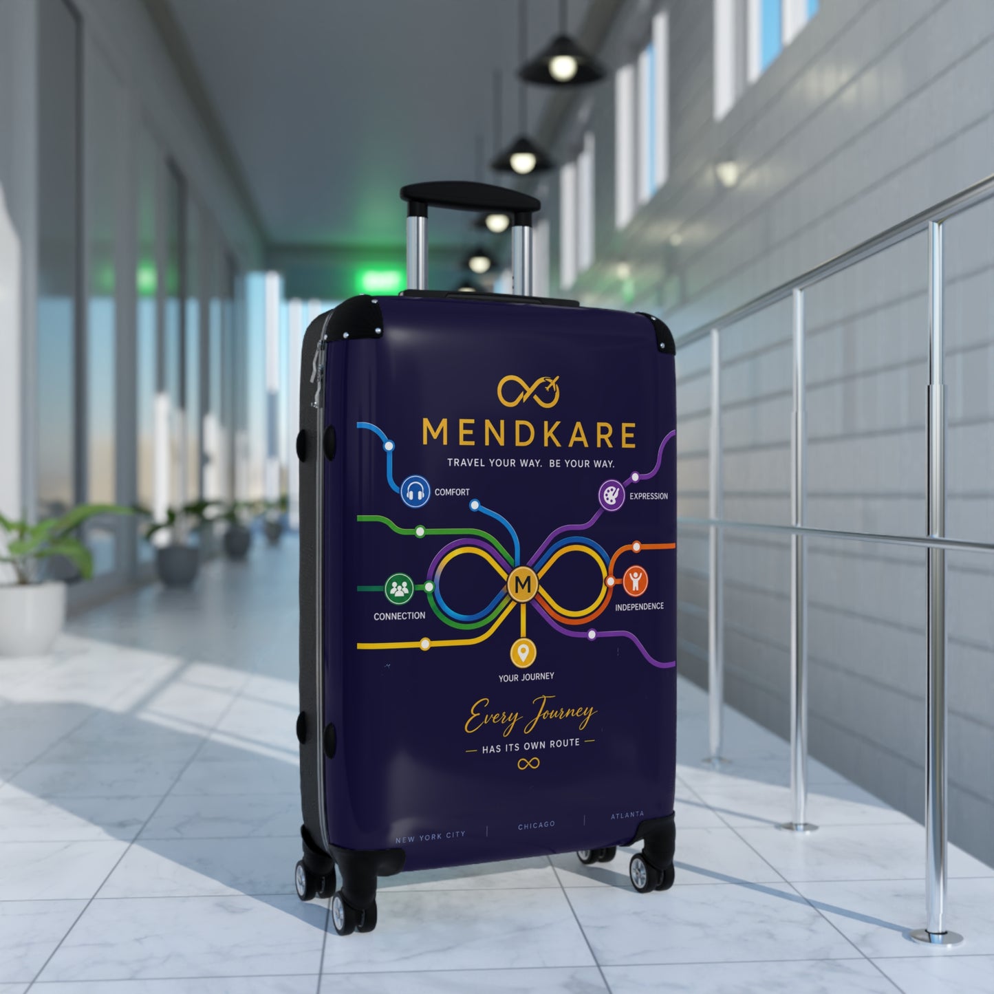 Infinity Route Suitcase – 'Every Journey Has Its Own Route' Carry-On