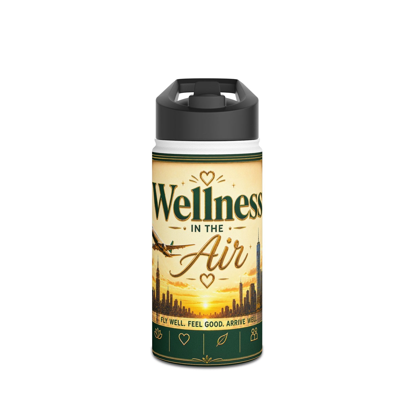 Wellness in the Air Stainless Steel Water Bottle