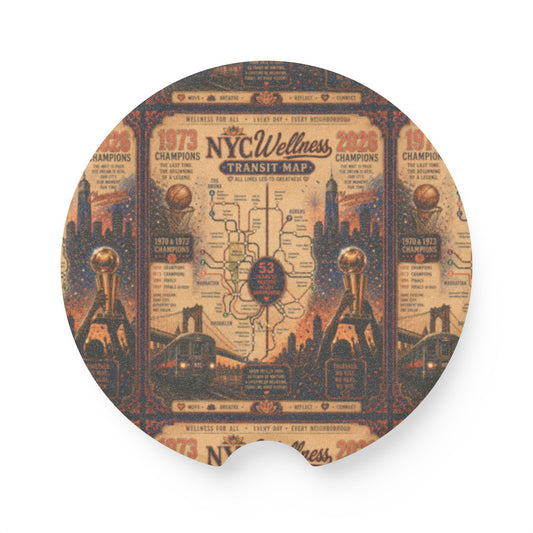 Soapstone Car Coaster — Vintage NYC Transit Map Design