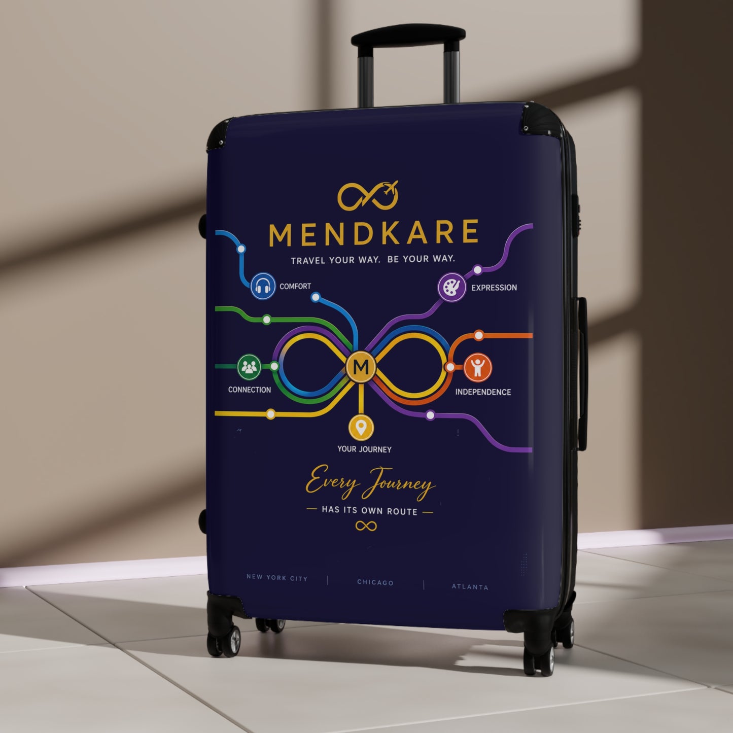 Infinity Route Suitcase – 'Every Journey Has Its Own Route' Carry-On