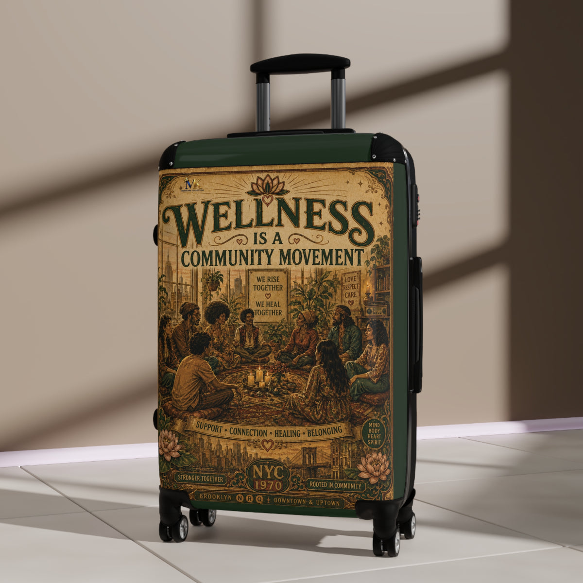 Wellness Is a Community Movement Carry-On Suitcase