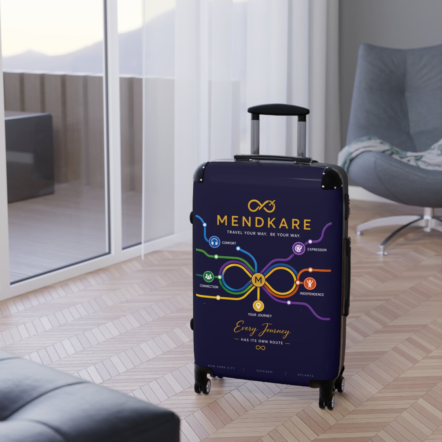 Infinity Route Suitcase – 'Every Journey Has Its Own Route' Carry-On