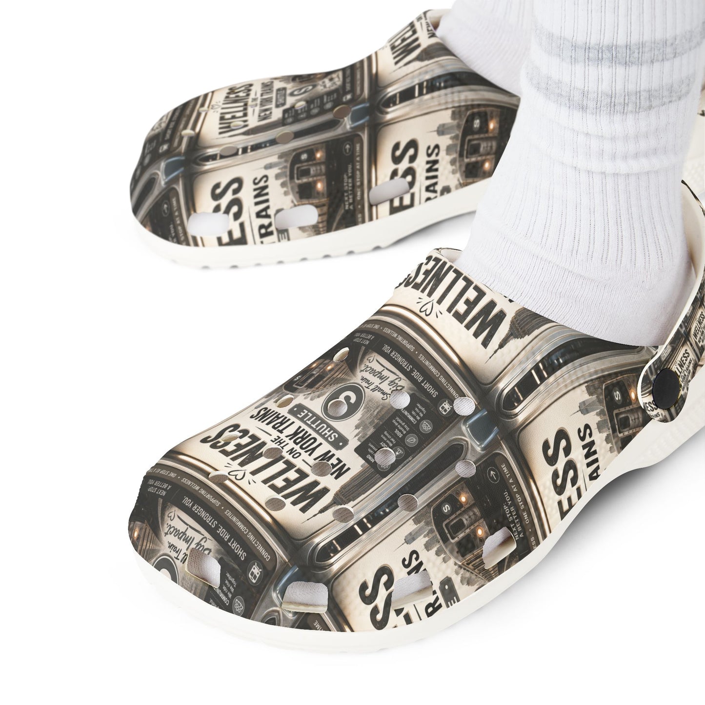 Wellness Vintage Subway Clogs – EVA Foam Slip-On Shoes