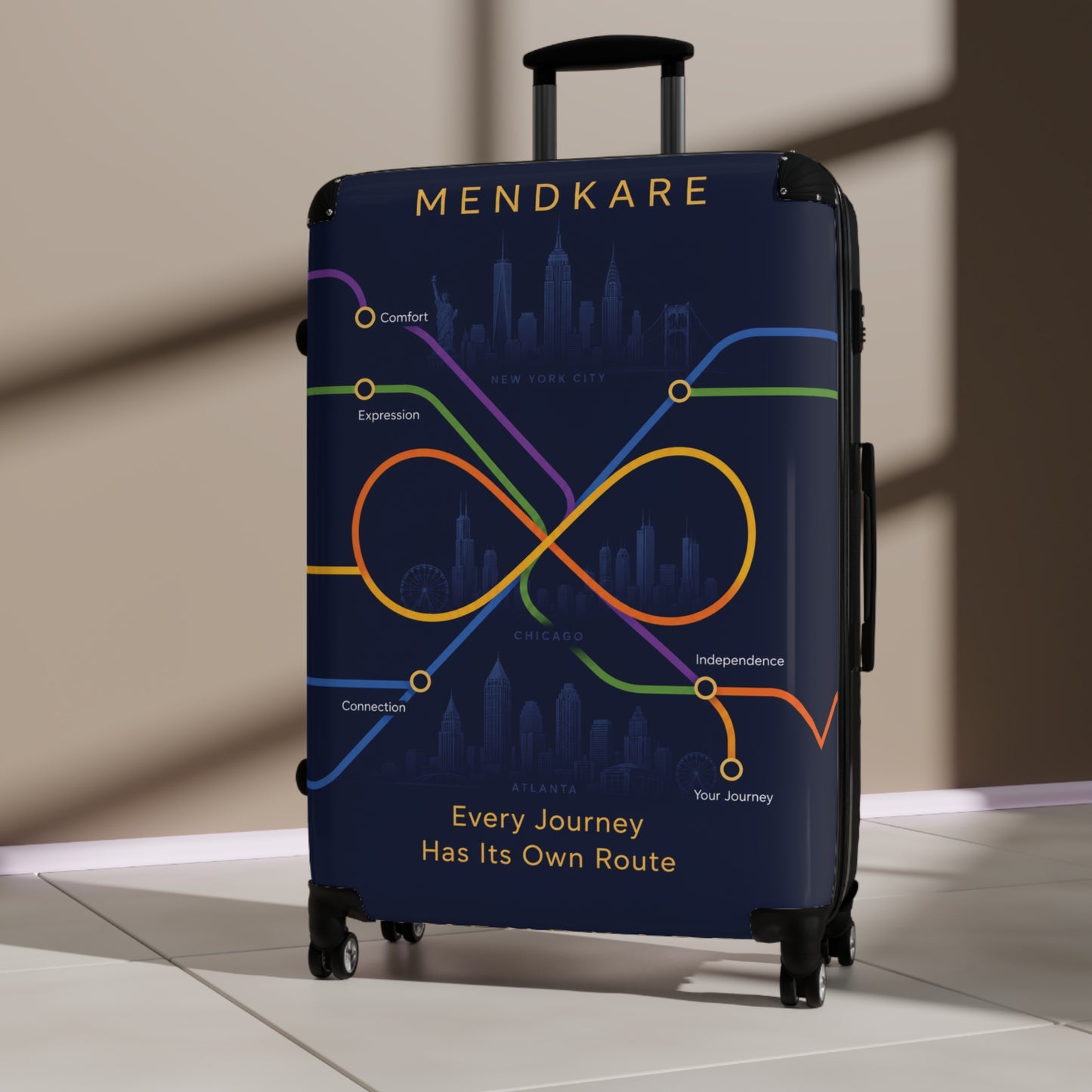 Infinity Route Suitcase – 'Every Journey Has Its Own Route' Carry-On