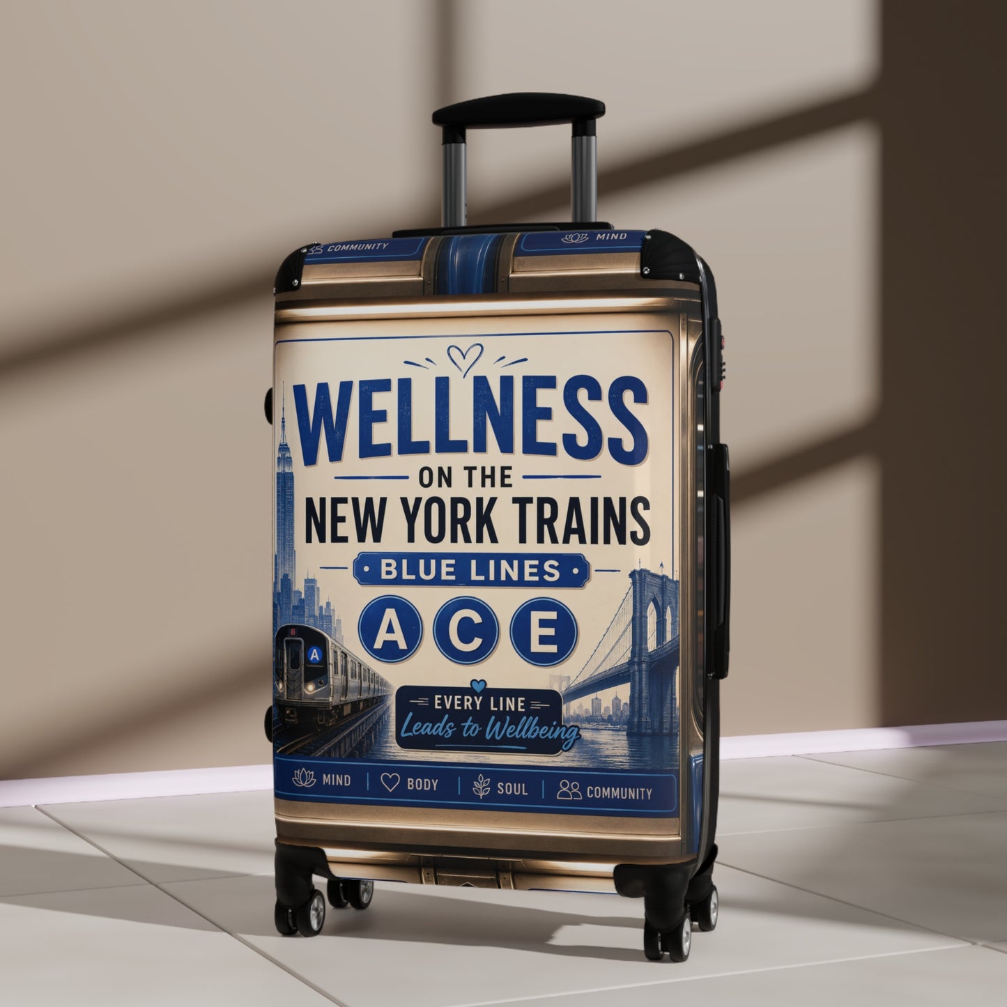 Suitcase — "Wellness on the New York Trains" Carry-On Luggage