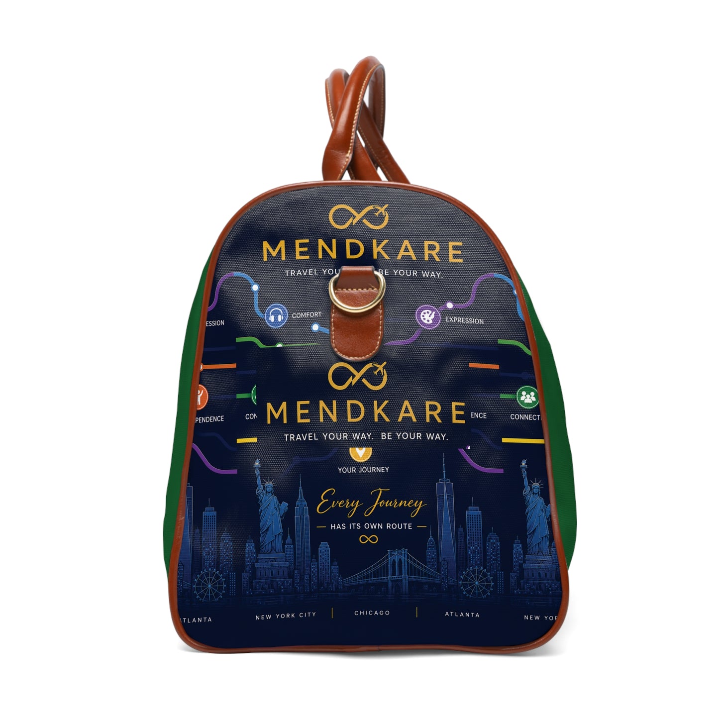 MendKare Collection Waterproof Travel Duffel Bag — Green