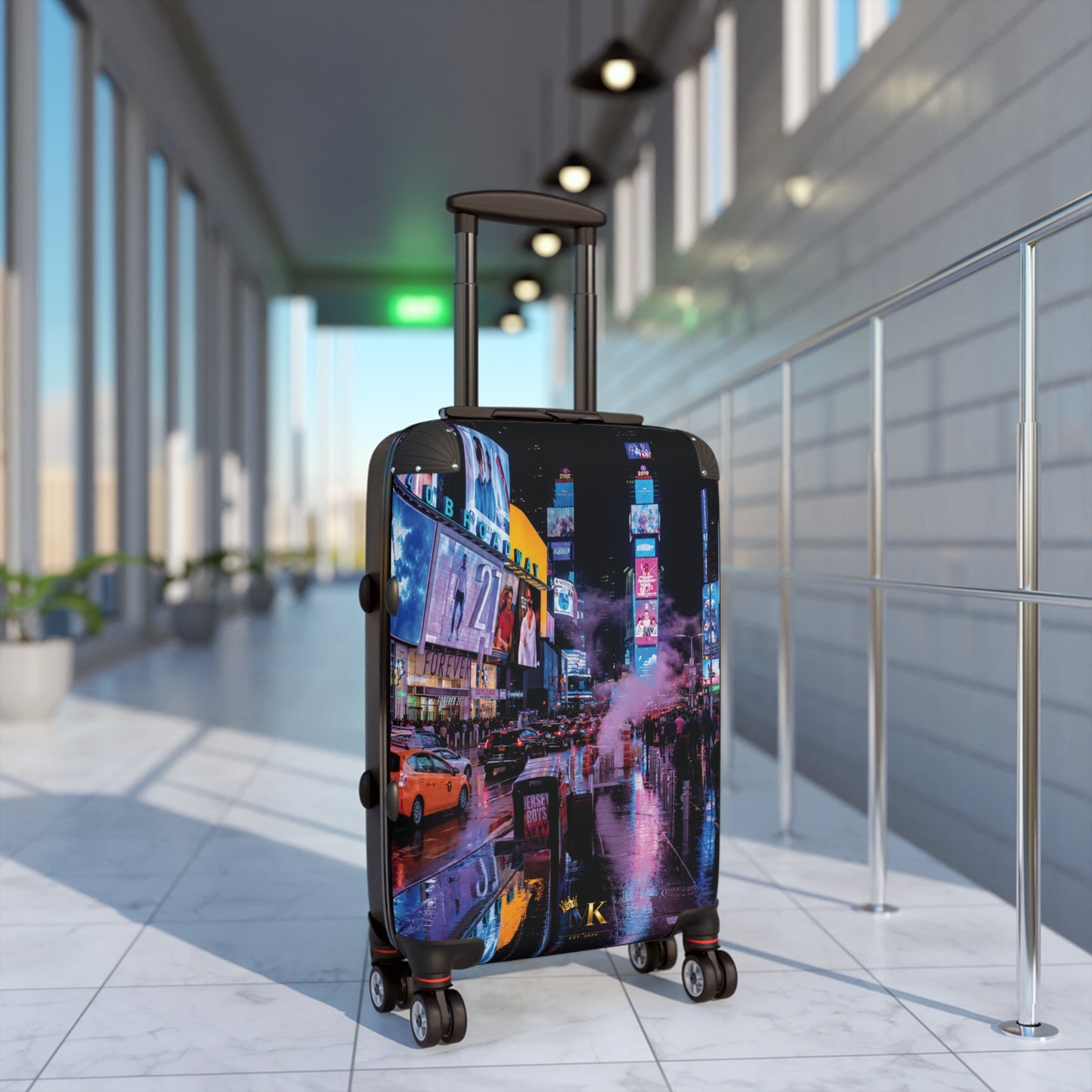 Neon City Nights Suitcase – Urban Skyline Carry-On Luggage