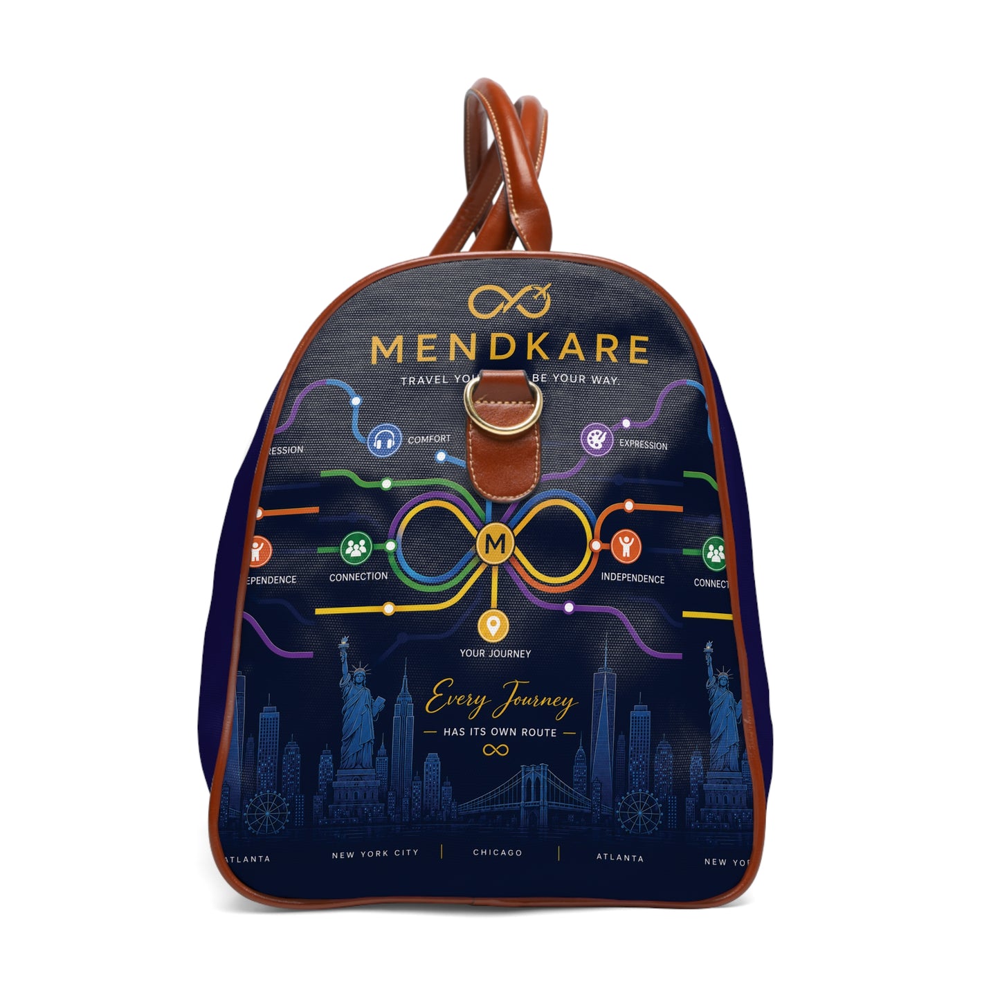 MendKare Collection Waterproof Travel Duffel Bag _Blue