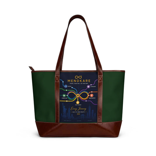 Mindkare Logo Tote Handbag — Colorful Wellness Circuit Design