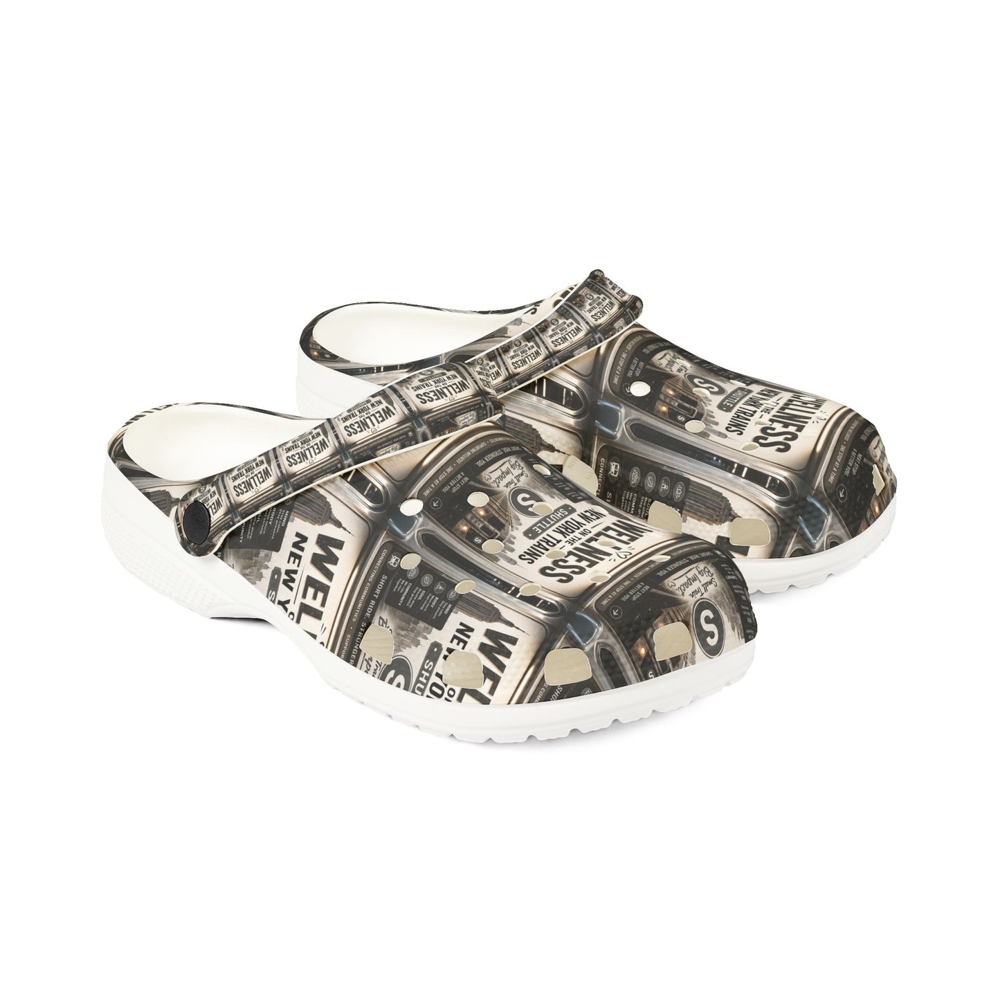 Wellness Vintage Subway Clogs – EVA Foam Slip-On Shoes
