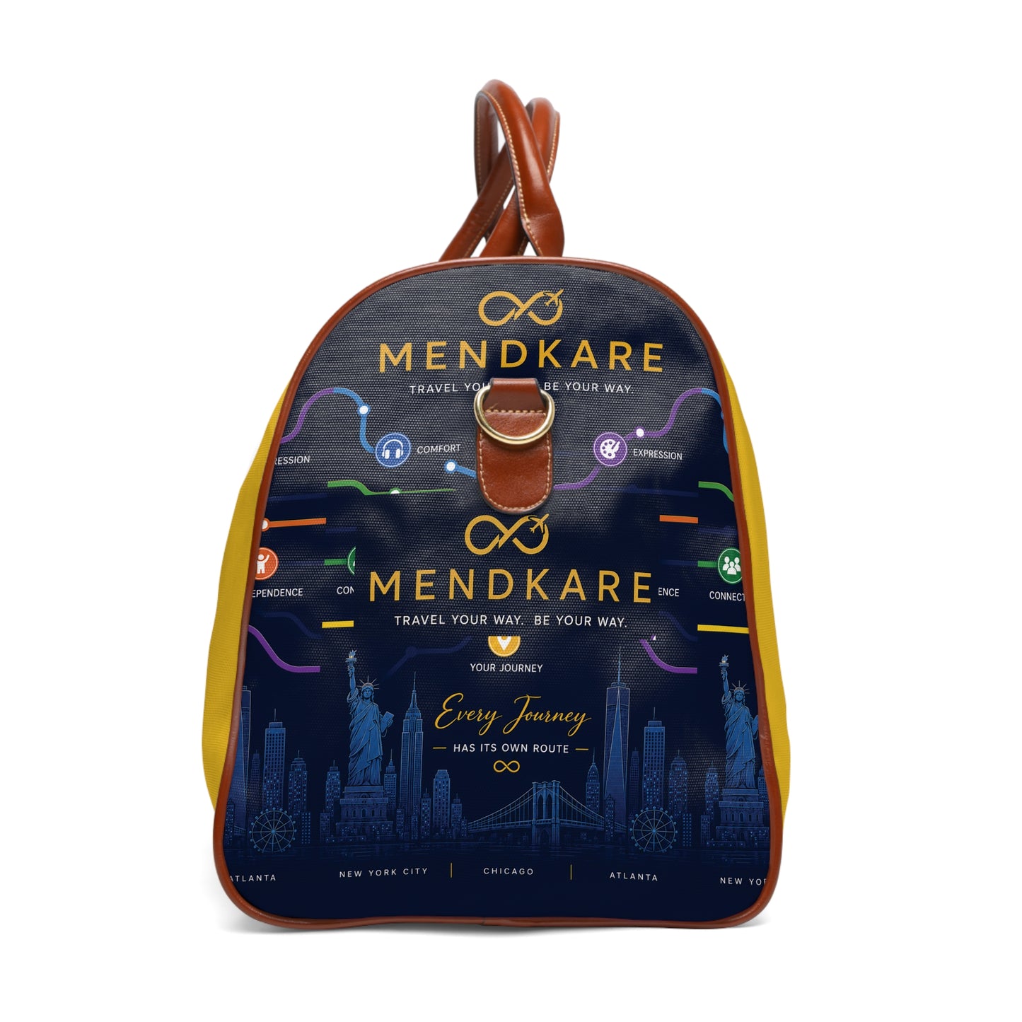 MendKare Collection Waterproof Travel Duffel Bag — Yellow