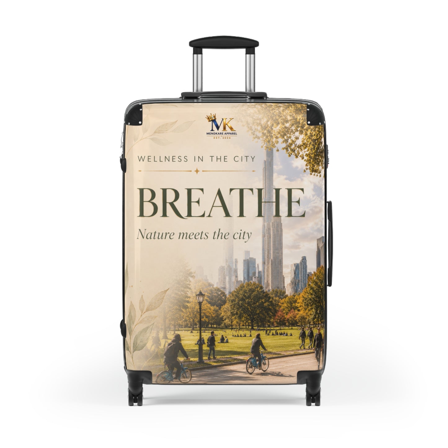Breathe Cityscape Carry-On Suitcase — Nature Meets the City Travel Luggage