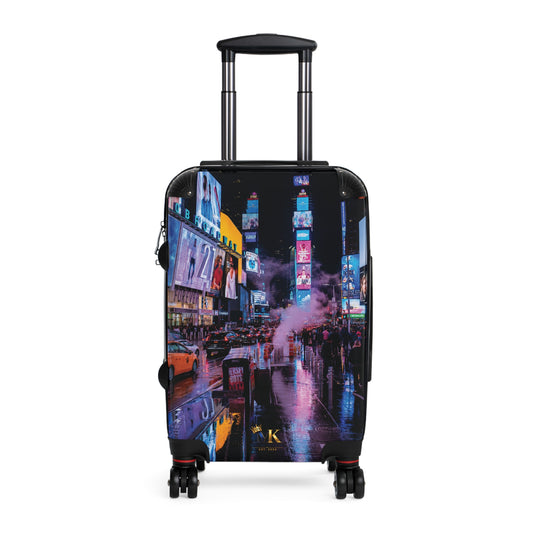 Neon City Nights Suitcase – Urban Skyline Carry-On Luggage
