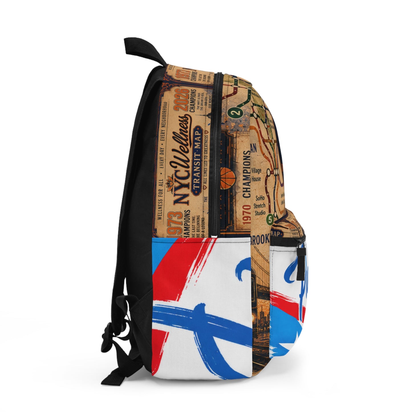 Puerto Rico Map & Pride Backpack — Vintage Transit Map Design