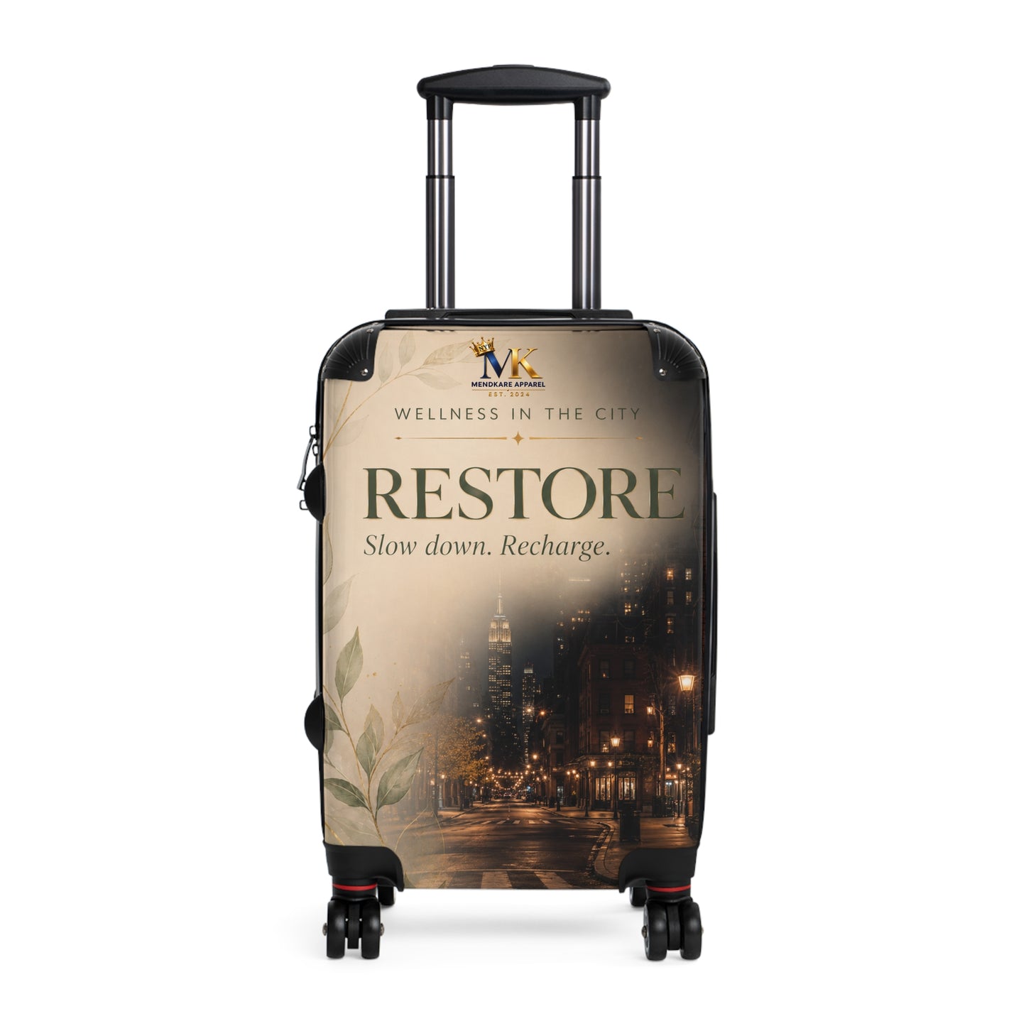 RESTORE Travel Suitcase – Wellness in the City Carry-On ("Slow down. Recharge.")