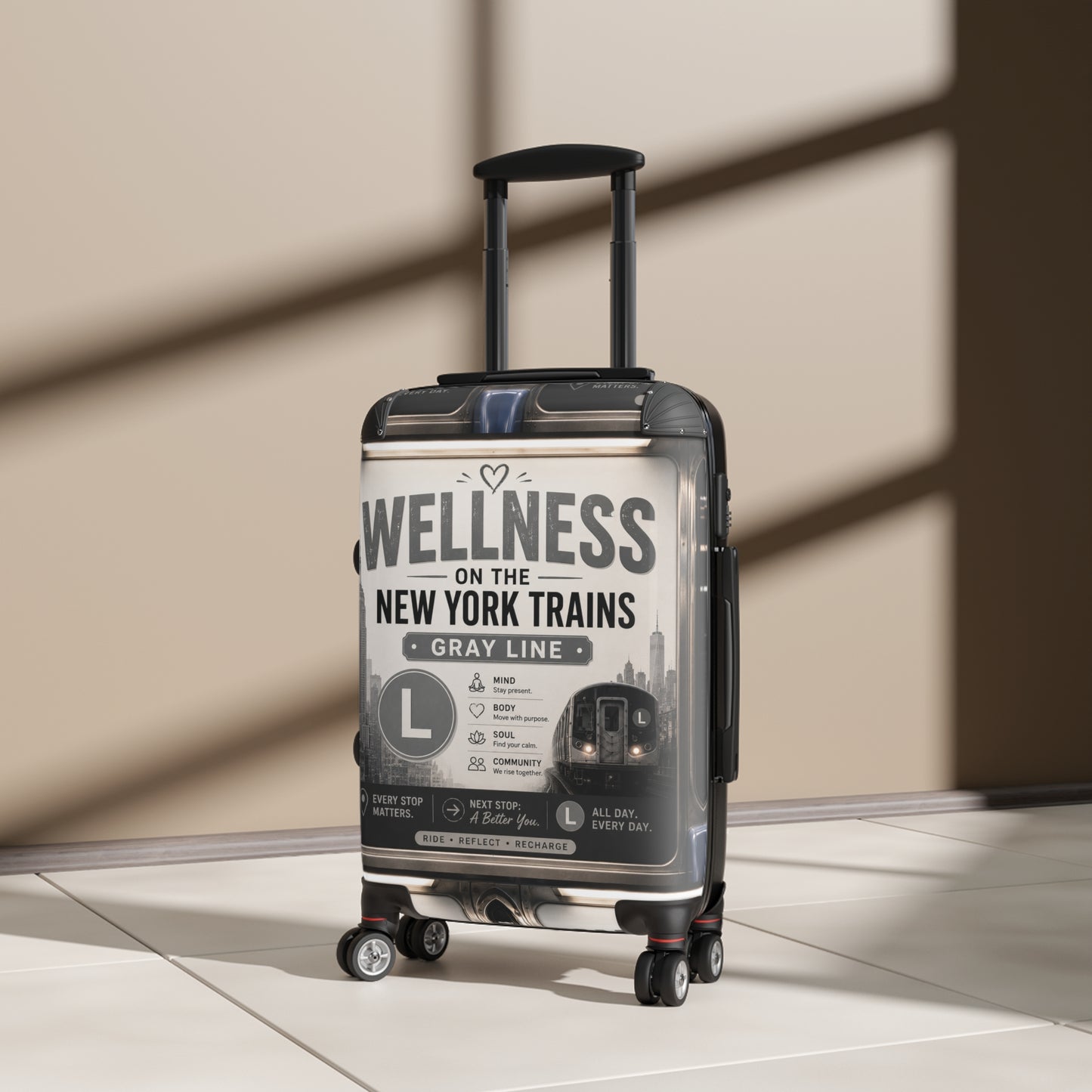 Wellness on the New York Trains Carry-On Suitcase
