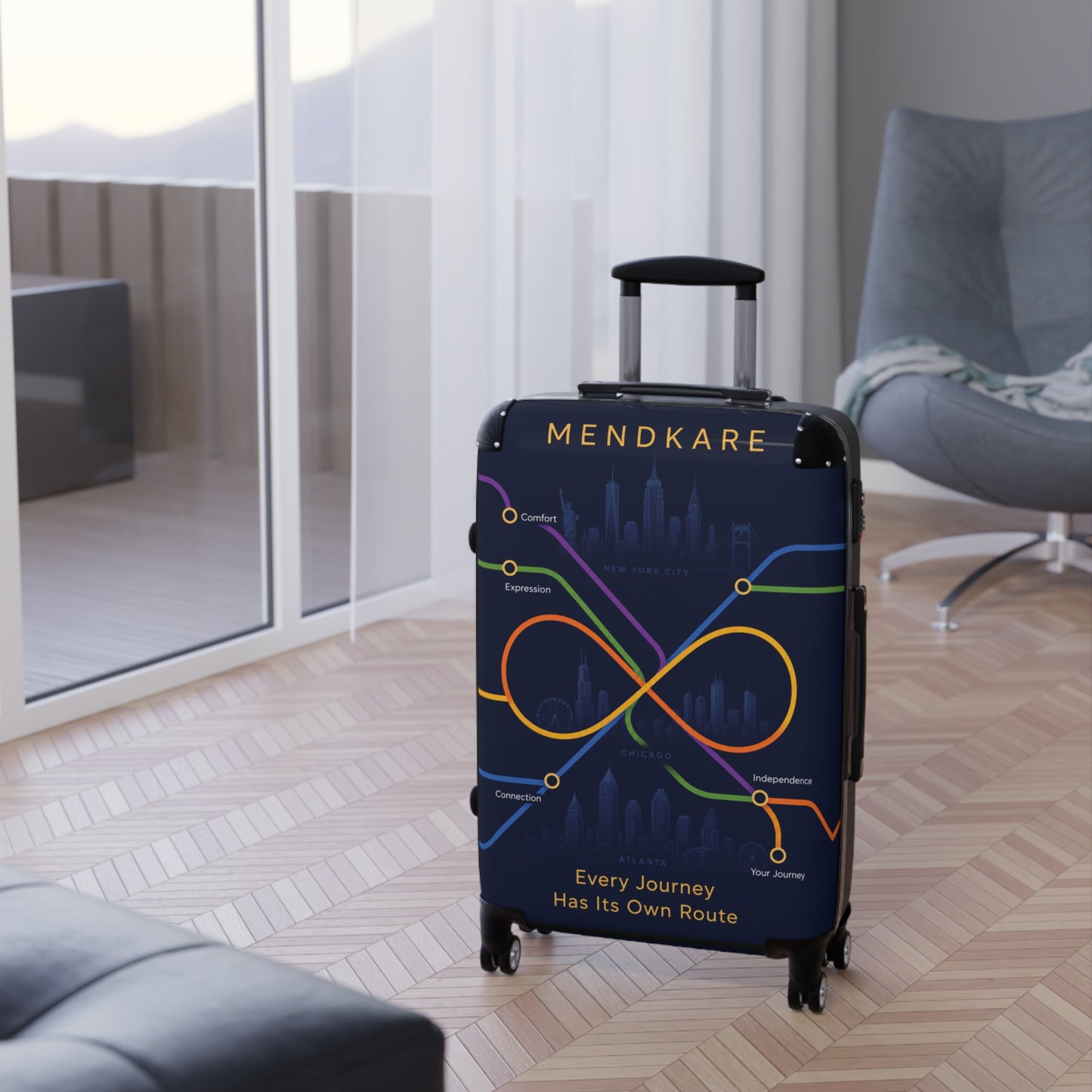 Infinity Route Suitcase – 'Every Journey Has Its Own Route' Carry-On