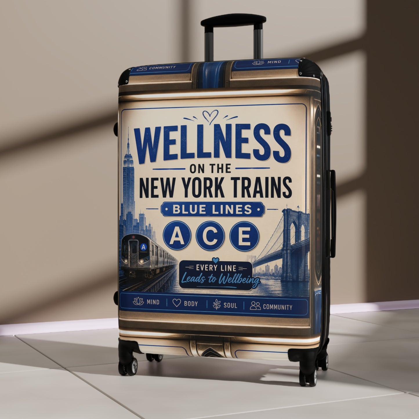Suitcase — "Wellness on the New York Trains" Carry-On Luggage