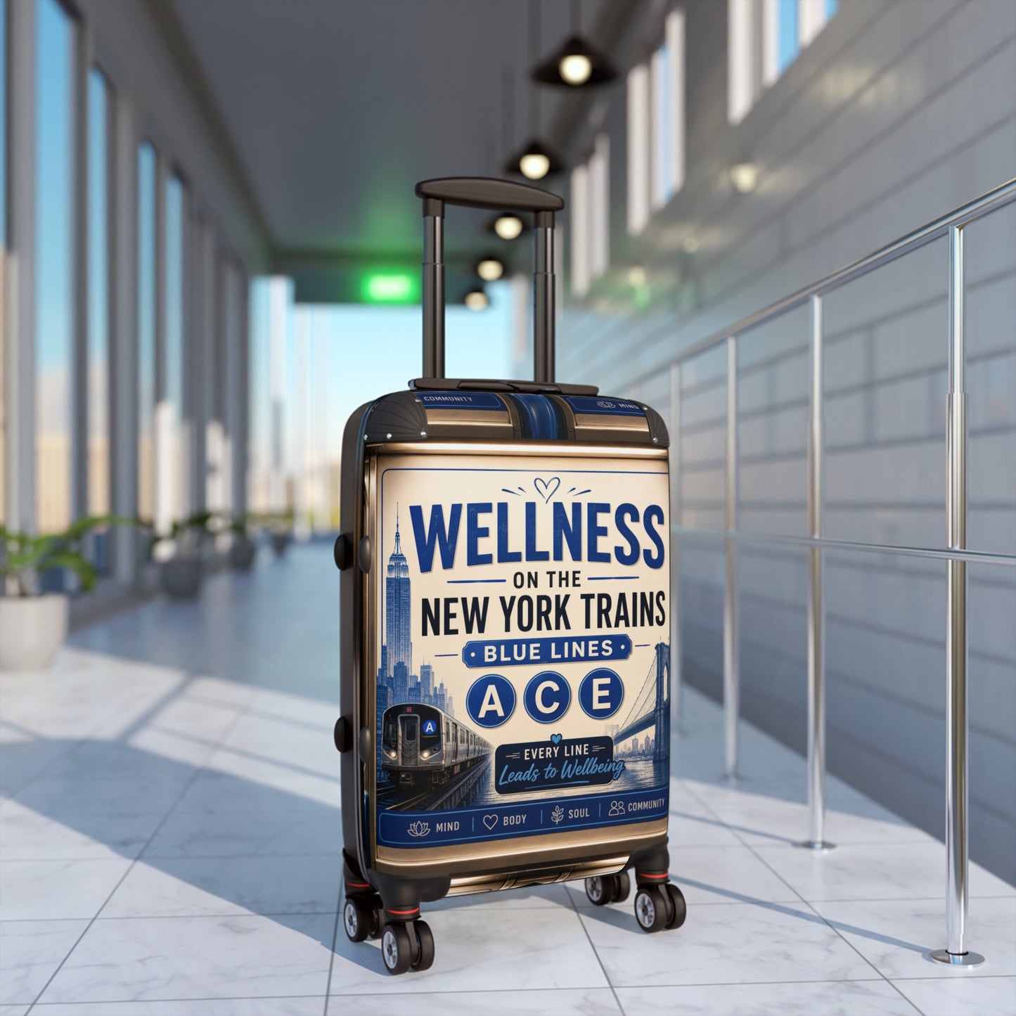 Suitcase — "Wellness on the New York Trains" Carry-On Luggage