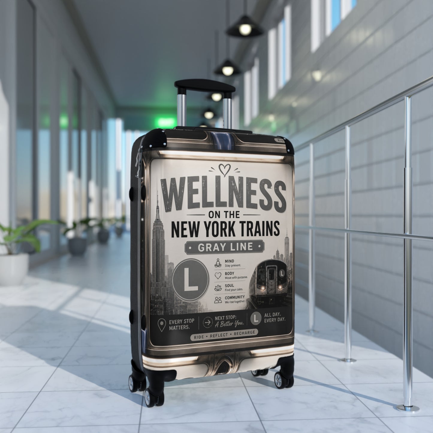 Wellness on the New York Trains Carry-On Suitcase