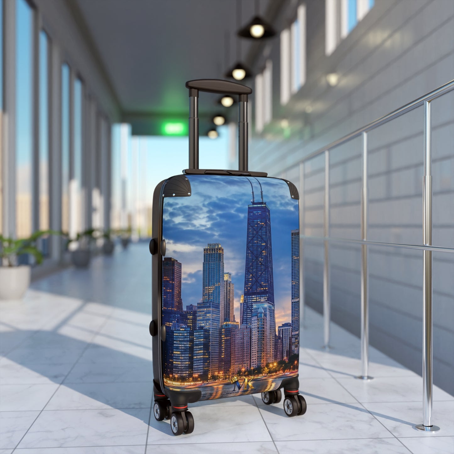 Chicago Skyline Carry-On Suitcase — Cityscape Travel Luggage