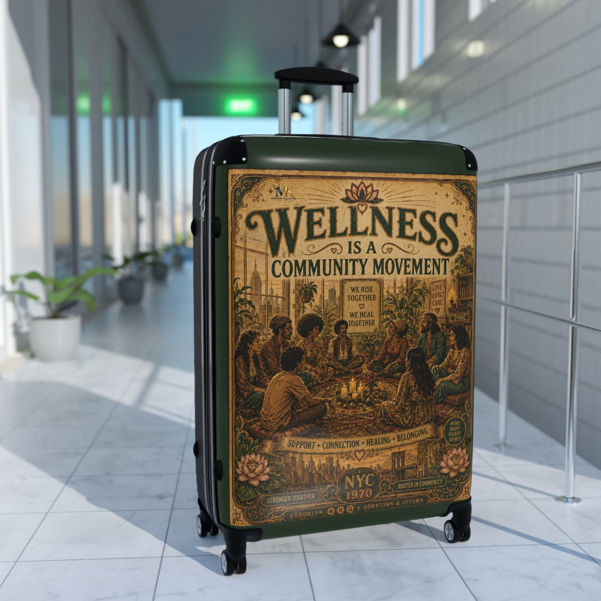 Wellness Is a Community Movement Carry-On Suitcase