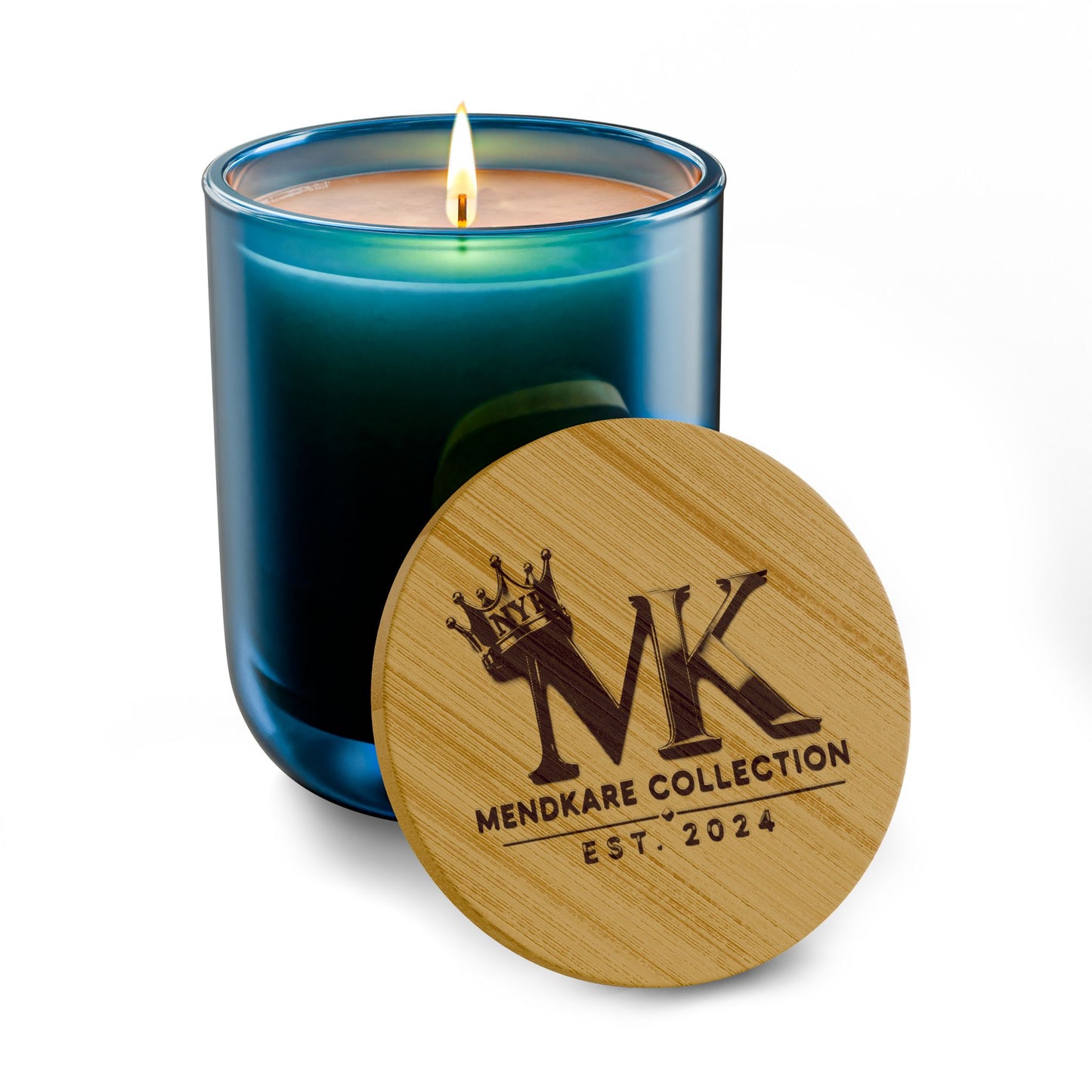 Engraved 14oz Soy Candle — Personalized Bamboo Lid (Scented)