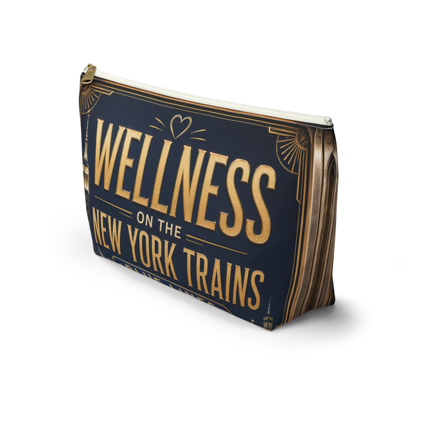 Wellness on the New York Trains Accessory Pouch Blue