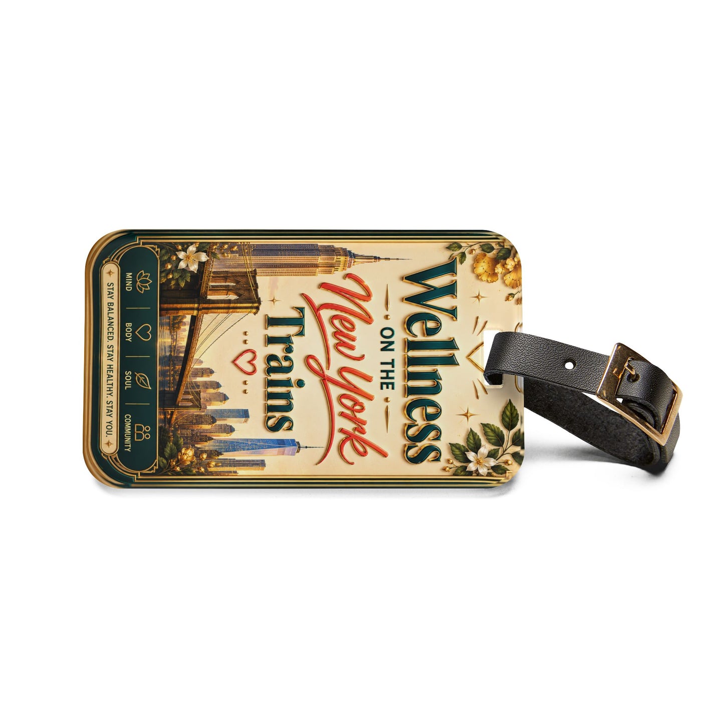 Wellness on the New York Trains Luggage Tag