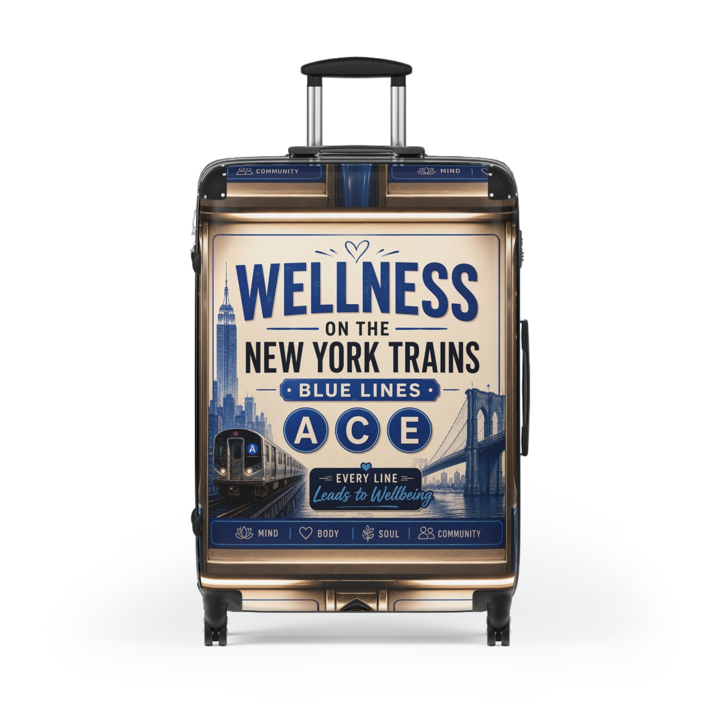 Suitcase — "Wellness on the New York Trains" Carry-On Luggage