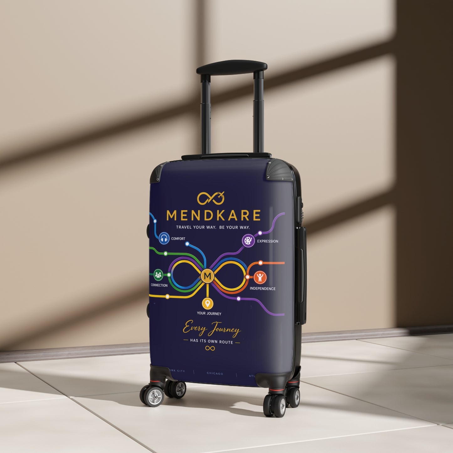 Infinity Route Suitcase – 'Every Journey Has Its Own Route' Carry-On