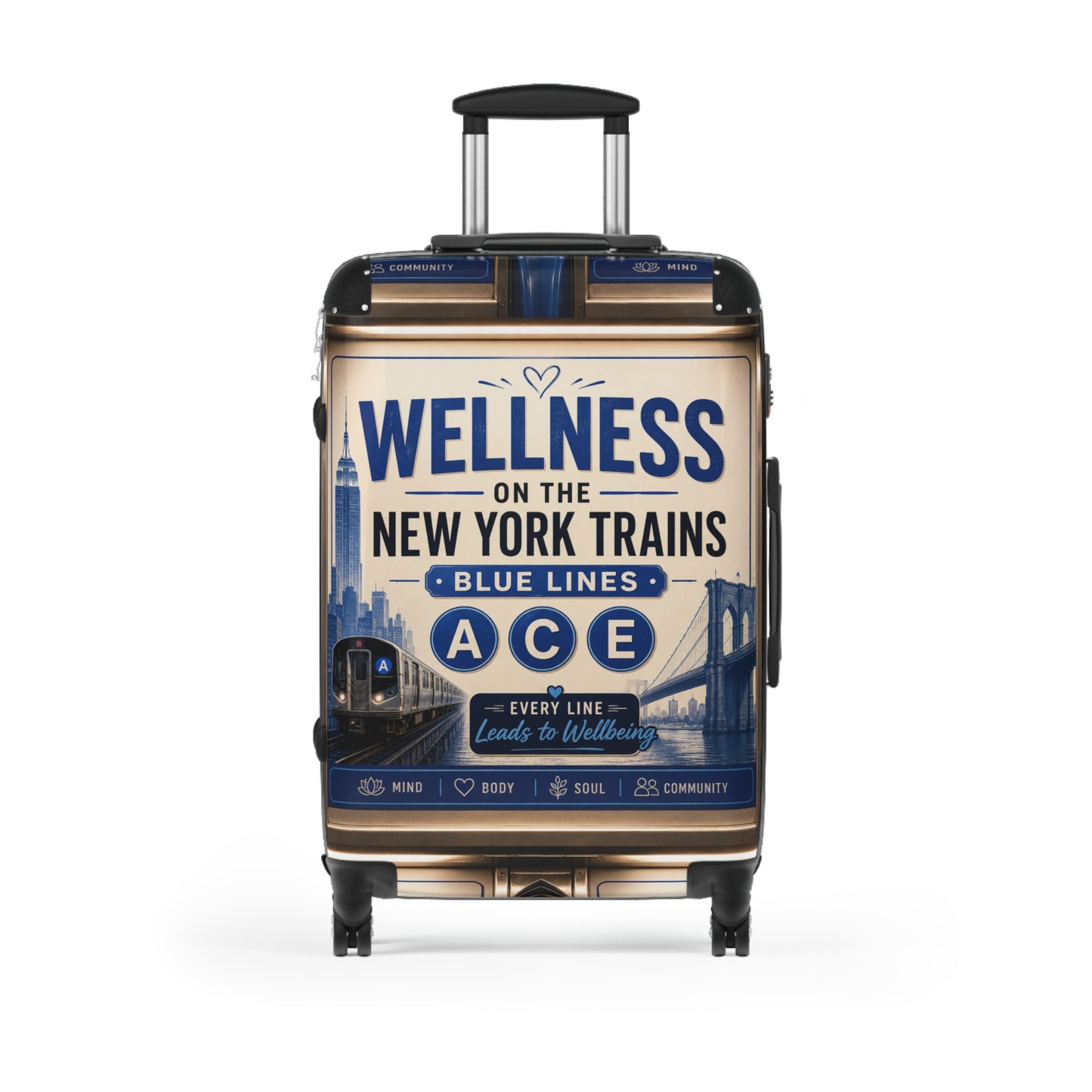 Suitcase — "Wellness on the New York Trains" Carry-On Luggage