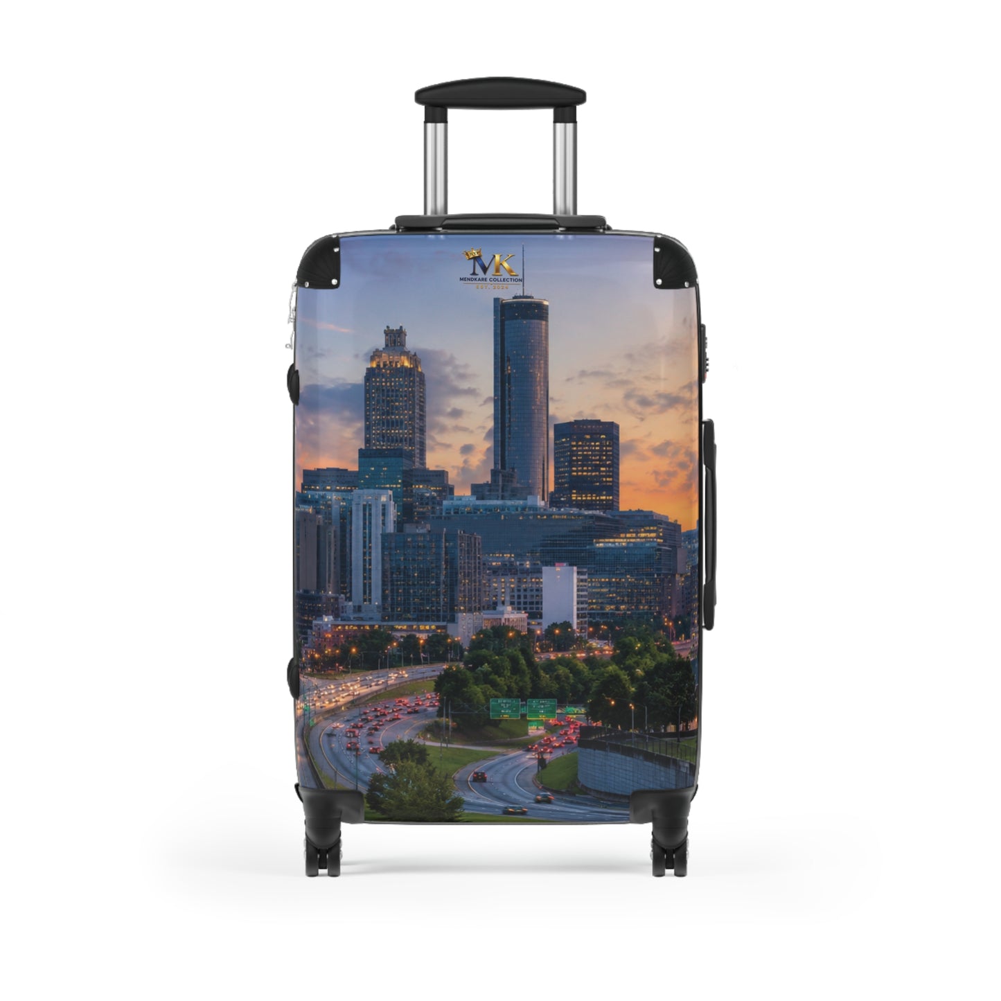 Atlanta Skyline Carry-On Suitcase – Cityscape Travel Luggage with Sunset Photo