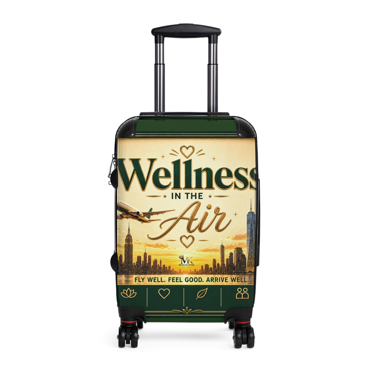 Wellness in the Air Carry-On Suitcase — Travel Luggage with Motivational Design