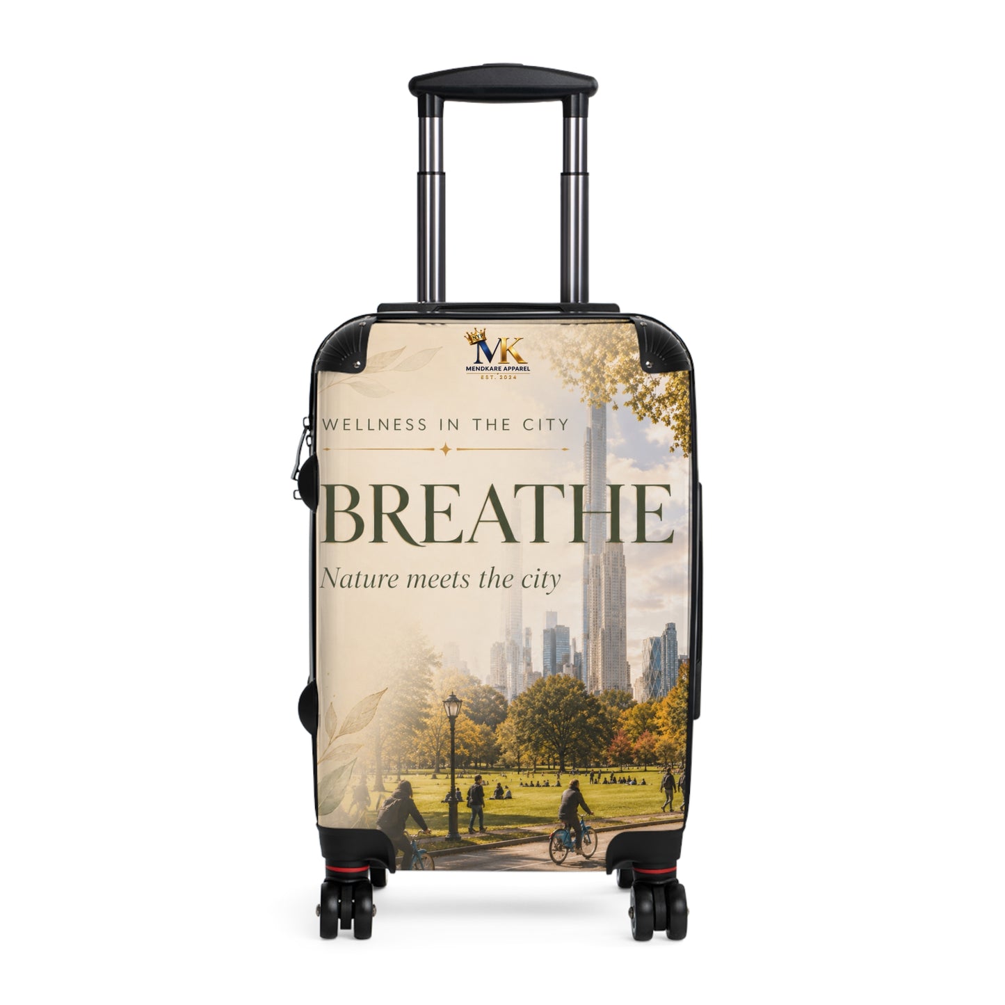 Breathe Cityscape Carry-On Suitcase — Nature Meets the City Travel Luggage
