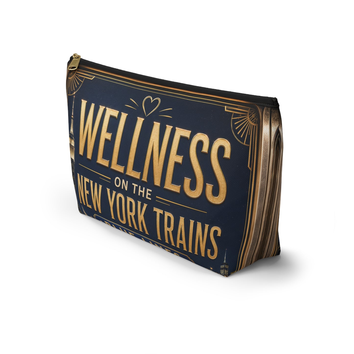Wellness on the New York Trains Accessory Pouch Blue