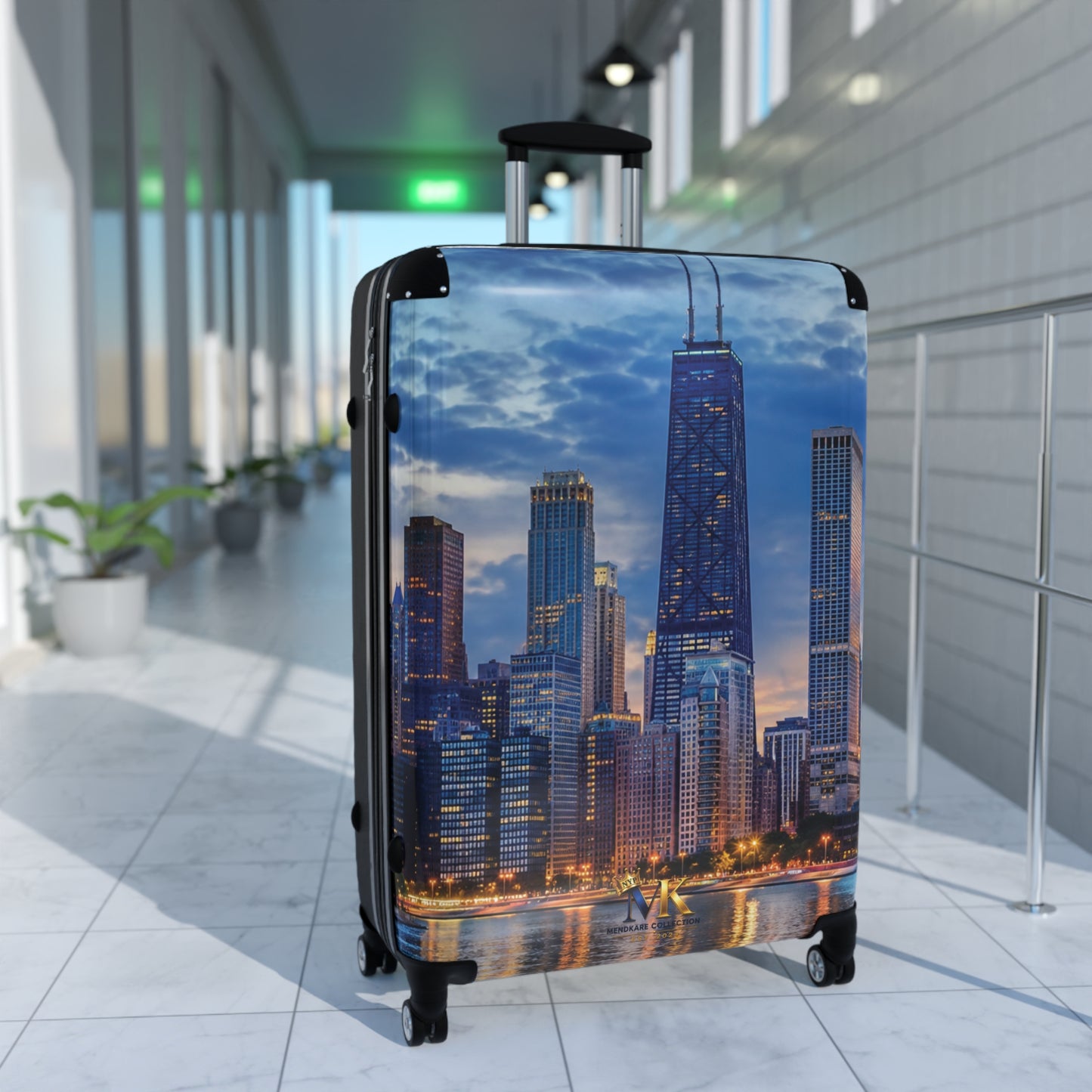 Chicago Skyline Carry-On Suitcase — Cityscape Travel Luggage