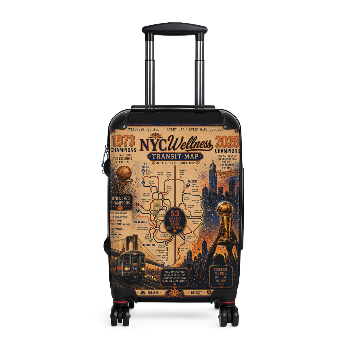 NYC Transit Map Suitcase – Vintage Wellness Subway Travel Luggage