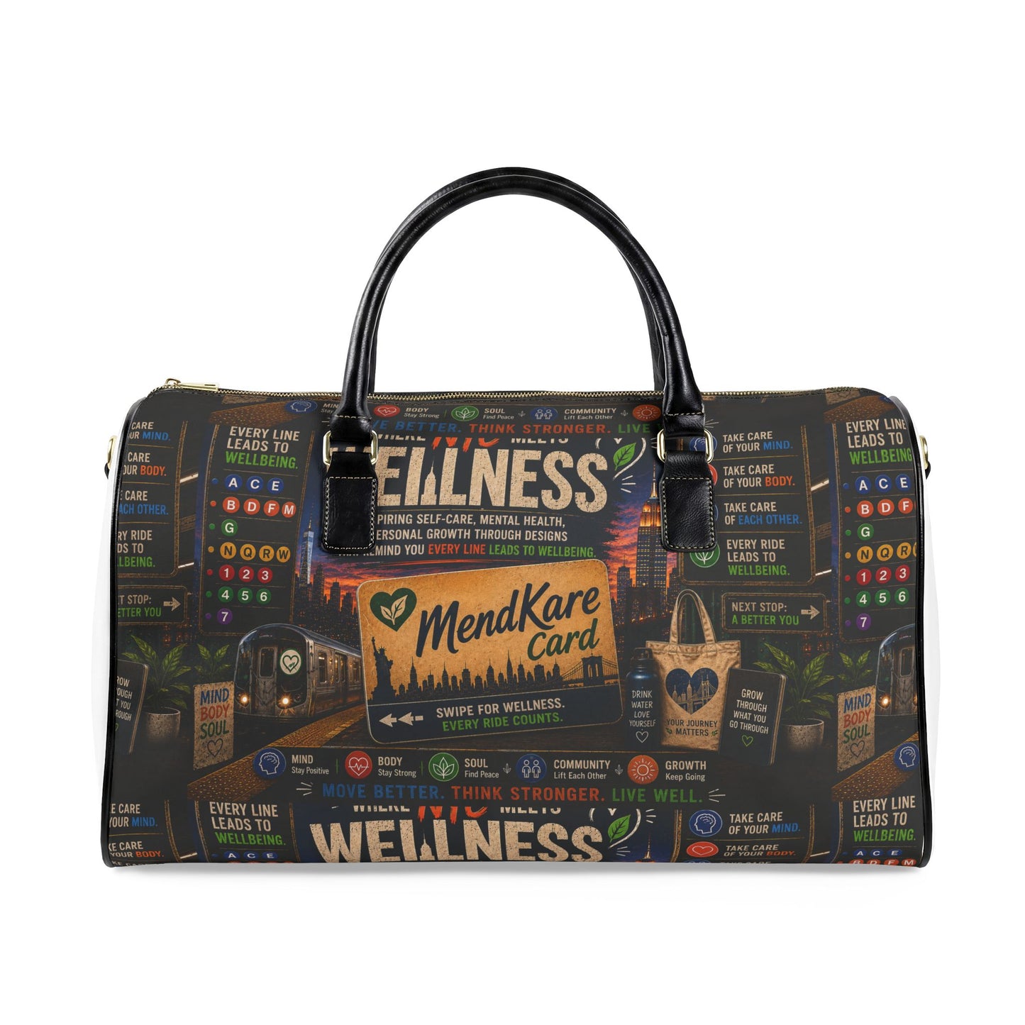 Wellness Travel Bag — Faux Leather MendKare Design Weekender