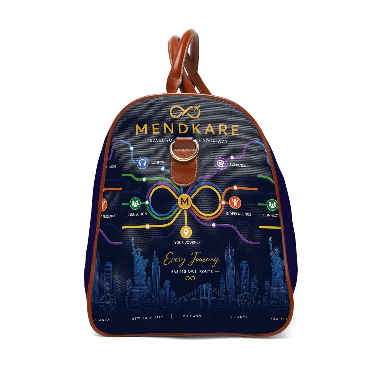 MendKare Collection Waterproof Travel Duffel Bag _Blue