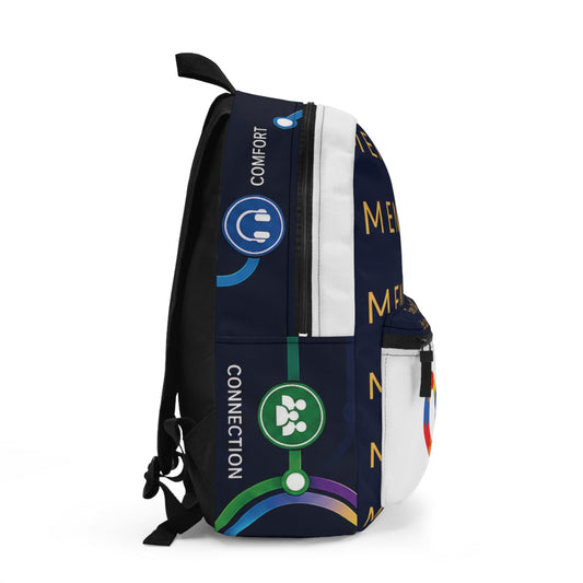 Mendkare 'Every Journey' Graphic Backpack — Travel Map Design
