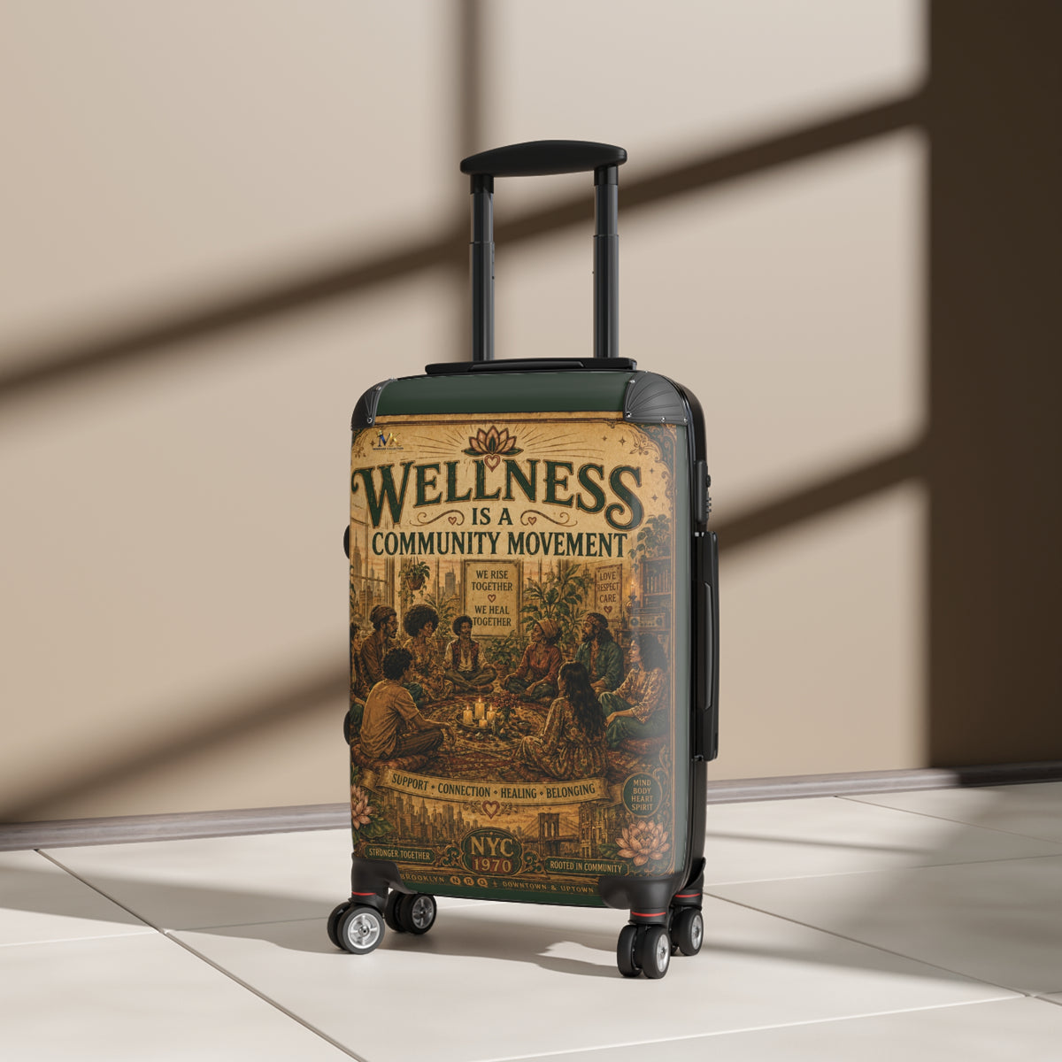 Wellness Is a Community Movement Carry-On Suitcase